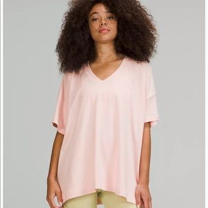 Lululemon Flowy Pink V-neck shirt